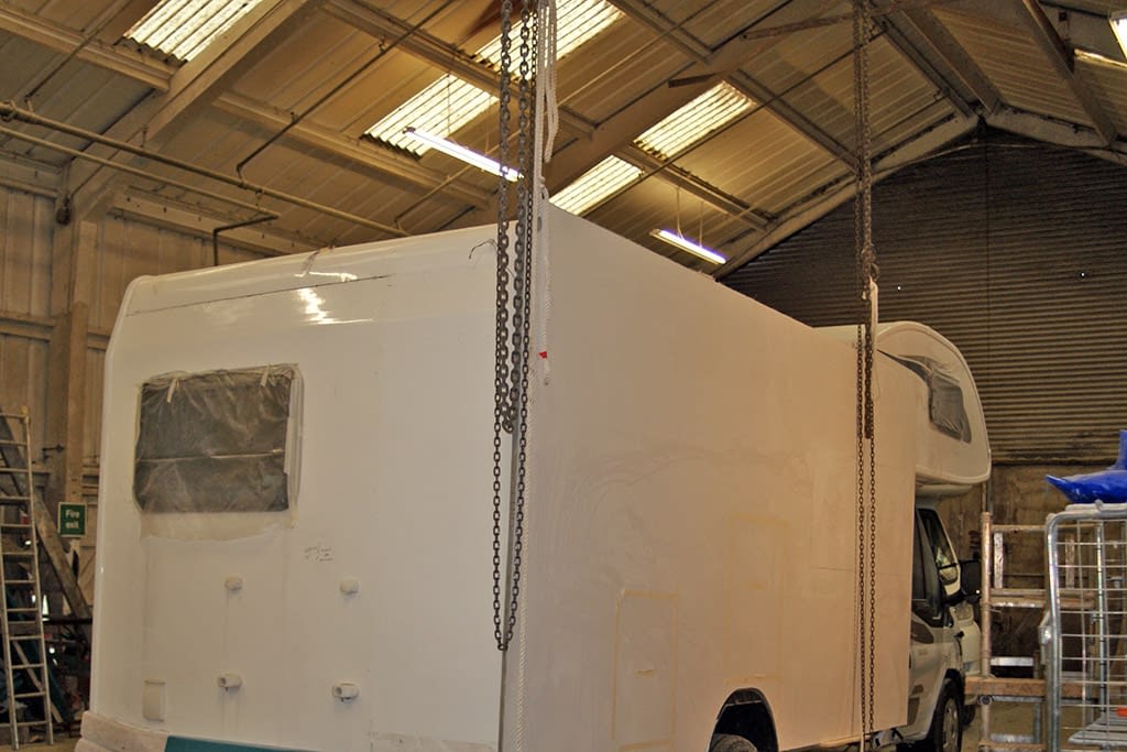 Carioca 500 CI New composite PU foam core and GRP side Panel in place